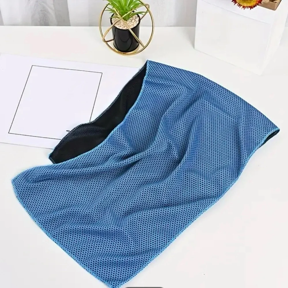 Dani 2 PC Blue & Grey Cooling Towel Set